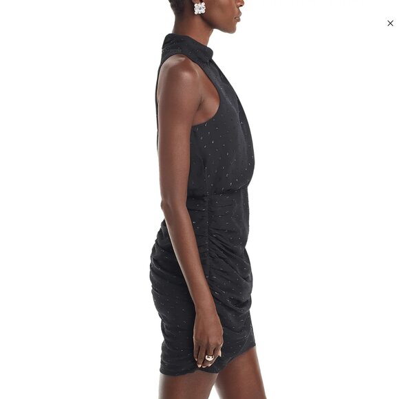 AQUA | Metallic Draped Mini Dress  (Size XS) - Picture 3 of 8